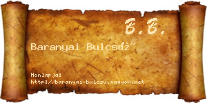 Baranyai Bulcsú névjegykártya